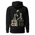 Black SteGill The Lone Warrior featuring a bold graphic design on the front and a comfortable fit.