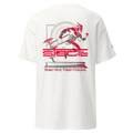 White SteGill The Fast Viking unisex classic T-Shirt showing back design with Viking-themed graphics.